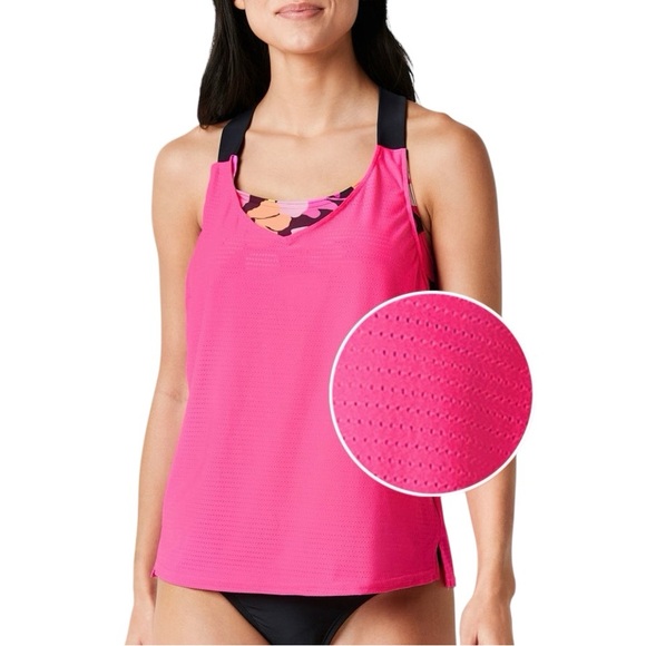 ZeroXposur Sun Smart Floral Tankini Swimsuit Top Size XS - NWT - Picture 2 of 3